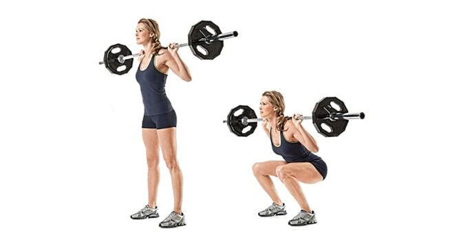 Squats med en bar